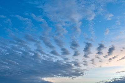 Low angle view of clouds in sky