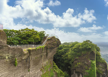 Cliffs of the mount nokogiri with an observatory overlooking the boso peninsula.