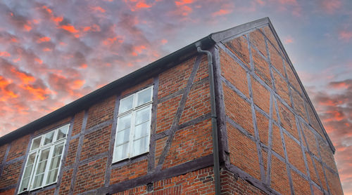 Old roof and half timebered walls on a house