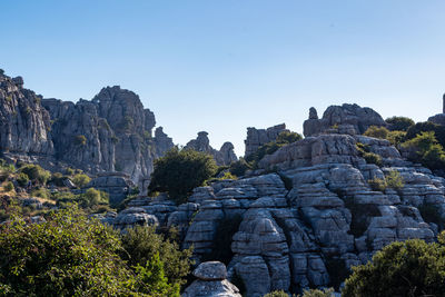 Picturesque rocks in el torcal de antequera natural park, andalusia, spain