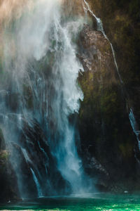 Scenic view of waterfall