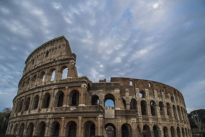 Wide angle shot of the colosseum in rome / italy