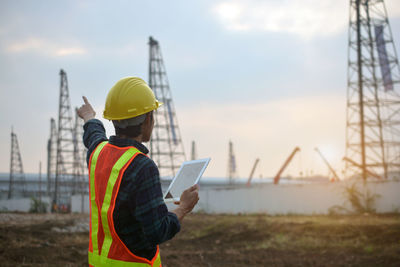 Man working at construction site