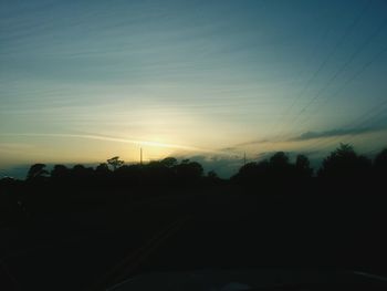 Silhouette of trees at sunset