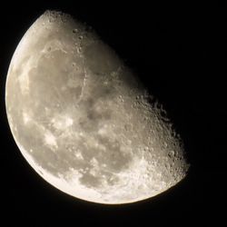Low angle view of moon in sky
