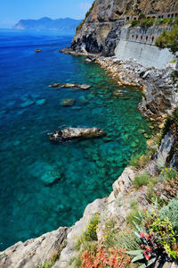 Scenic view of seascape against sky