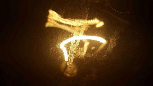 Close-up of illuminated light painting