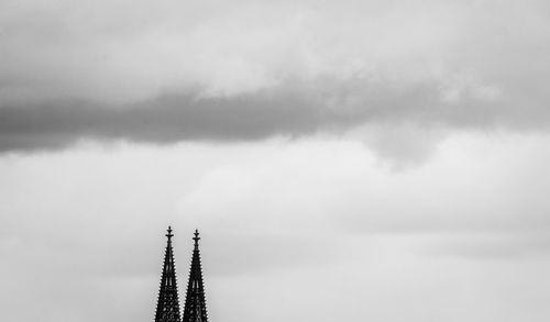 Low angle view of tower against sky