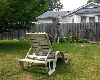Chair in lawn