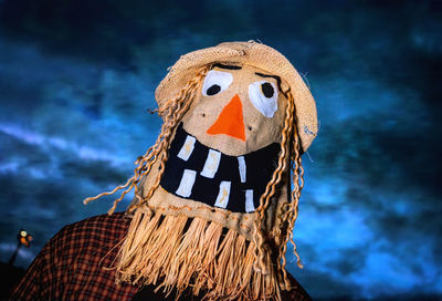 Close-up of person in halloween costume