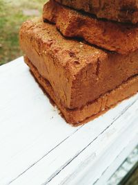 Close-up of cake on table