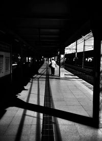 Train on railroad station platform