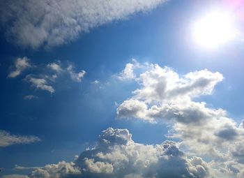 Low angle view of clouds in sky