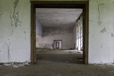 Interior of abandoned building