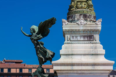 Detail of the statues of the vittorio emanuele ii monument also called altare della patria