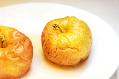 High angle view of dessert in plate