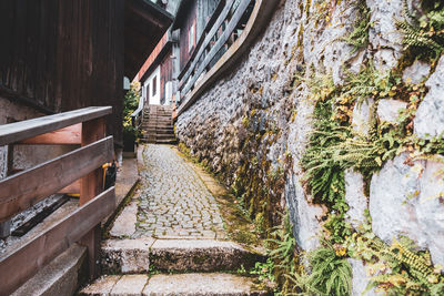 Narrow alley amidst buildings