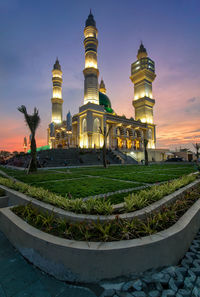 Beautiful sunset at madaniyah great mosque