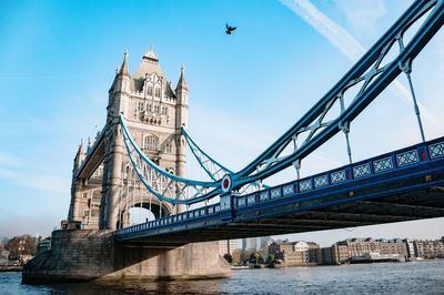 Low angle view of tower bridge