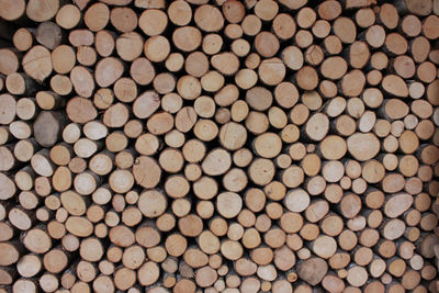 Full frame shot of logs