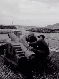 View of boats in sea
