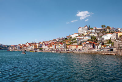 View of the skyline of porto city in portugal.