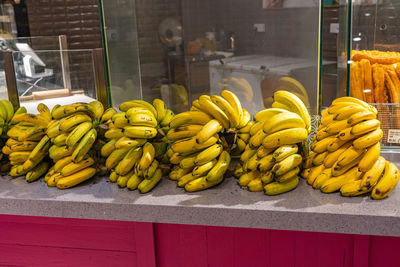 Close-up of yellow fruits for sale in market