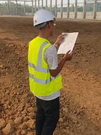 Man working at construction site