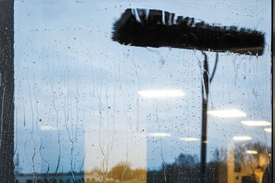 Raindrops on glass window