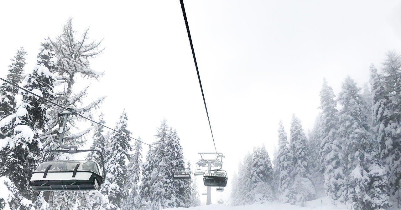 SKI LIFT AGAINST SKY