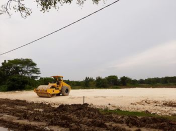 An abandoned drum roller allegedly an order from superiors to postpone development plans in the area