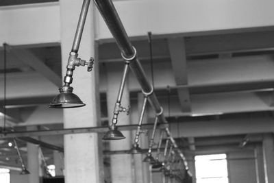 Low angle view of showers in prison