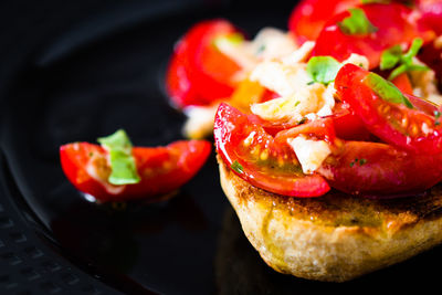 Close-up of vegetables in plate