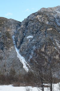 Scenic view of mountains during winter