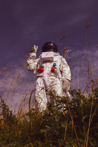 A portrait of an astronaut