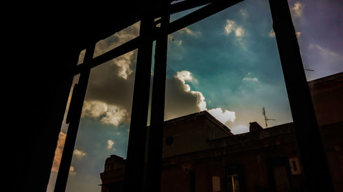 Low angle view of city against sky