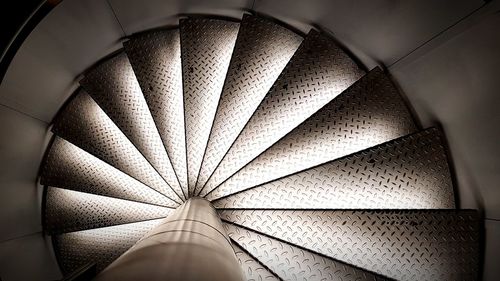 Low angle view of spiral staircase