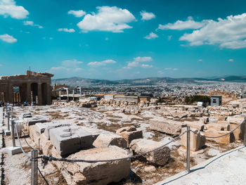 Athens, attica, greece. the parthenon on the acropolis.