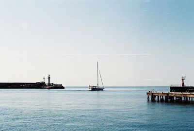 Boats in sea