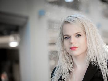 Portrait of beautiful young woman