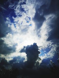 Low angle view of clouds in sky