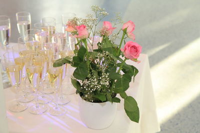 Close-up of flowers in vase