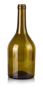 Close-up of glass bottle against white background