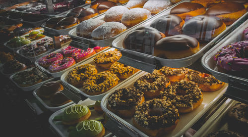 High angle view of ice cream for sale