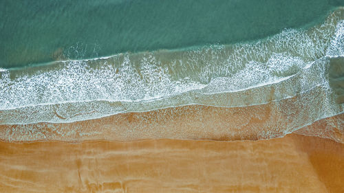 High angle view of sea waves