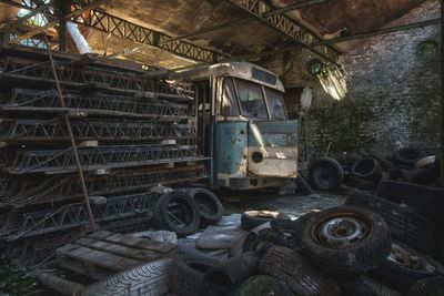 Stack of old abandoned building