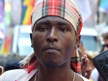 Close-up portrait of young man