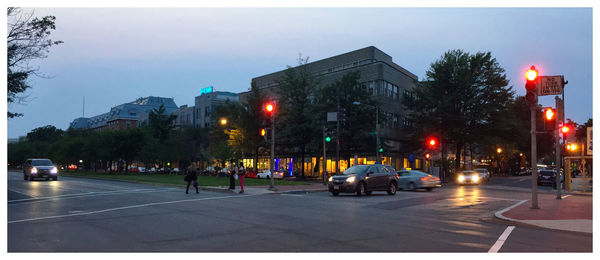 City street at dusk