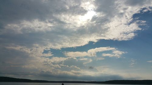 Scenic view of landscape against cloudy sky