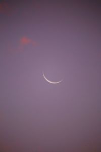 Low angle view of moon against sky at night